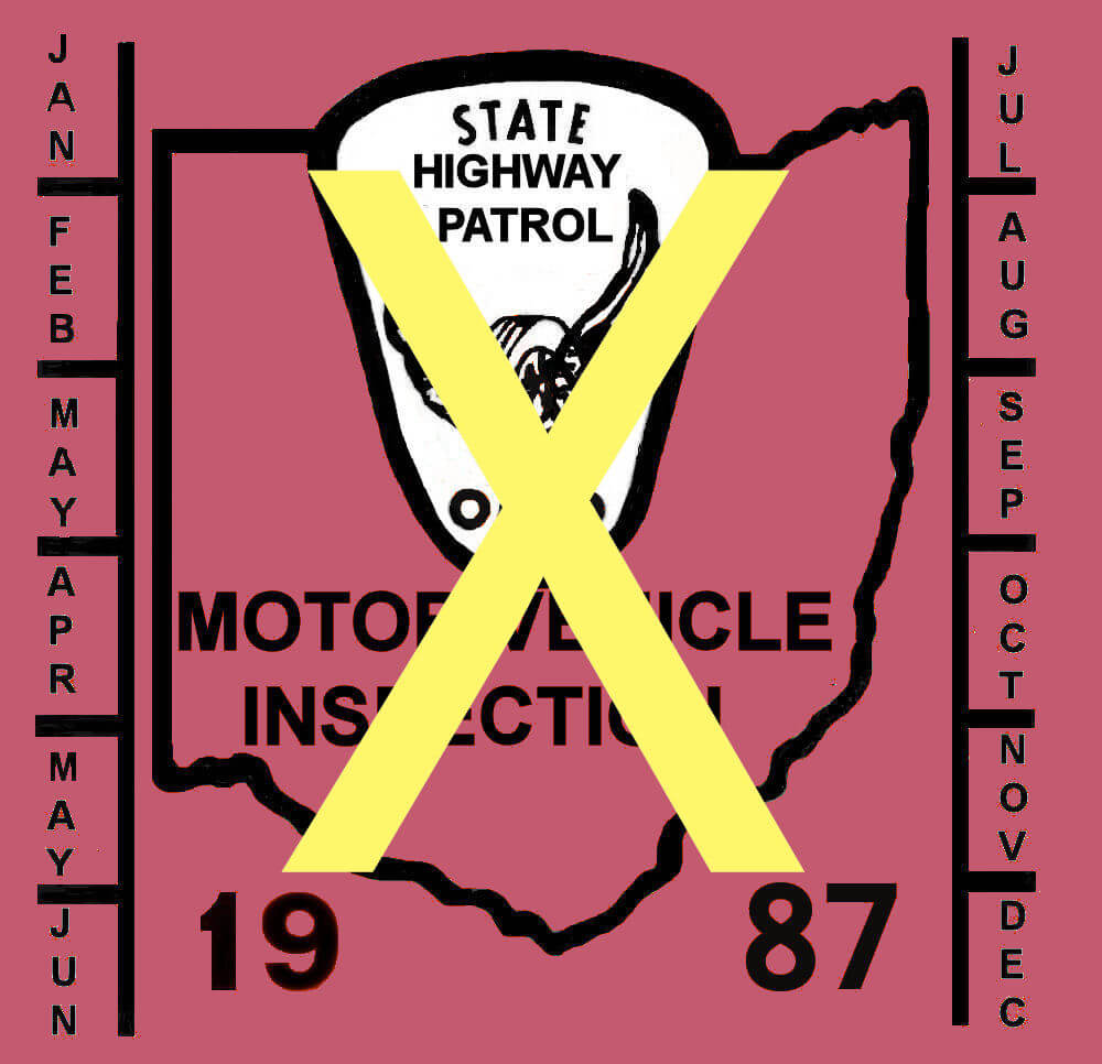 (image for) 1987 Ohio inspection sticker